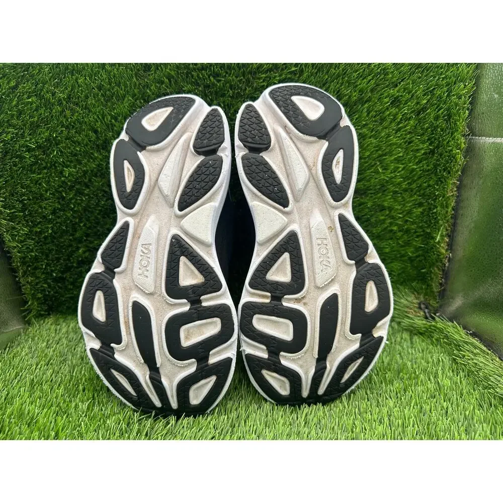 Hoka One One Bondi 8 1127954-BWHT Athletic Sneaker Womens 7.5D Black Mesh Sports